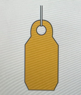 Plastic String Tags Gold