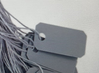 Plastic String Tags Silver