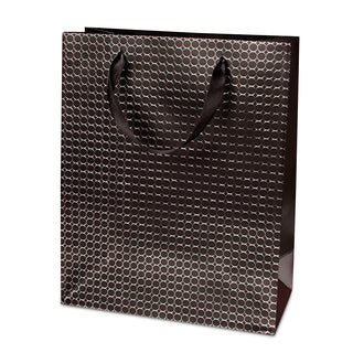 Black Metallic Circles XL Totes Pack of 12