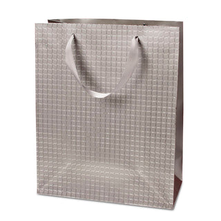 Silver Metallic Circles XL Totes Pack of 12