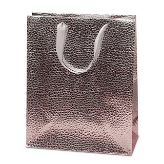 Silver Metallic Snake Embossed XL Totes Pack of 12