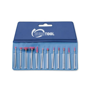 RED STONE ABRASIVE ASST 12PC Ruby Points