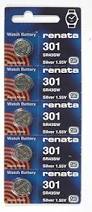 Renata 301 Battery. Pack of 10