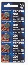 Renata 301 Battery. Pack of 10