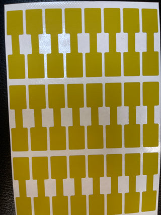 Ring Tags Square GOLD, Self-stick