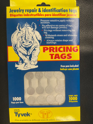 Ring Tags -SILVER, Round (Pkg 1000), Item No. 60.704