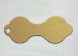 Ring Tags, Plastic, Button Style, Gold 1000