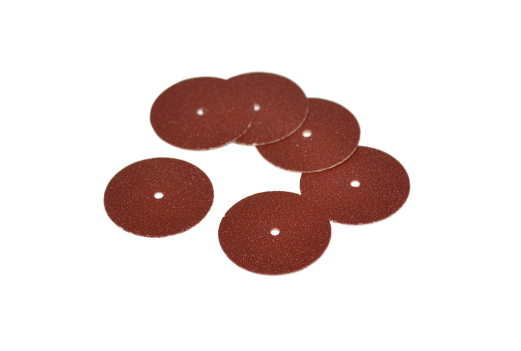 Adalox Sanding Discs, 7/8" Diameter, Coarse Grit, Aluminum Oxide, Pin Hole Center, Item No. 10.01103