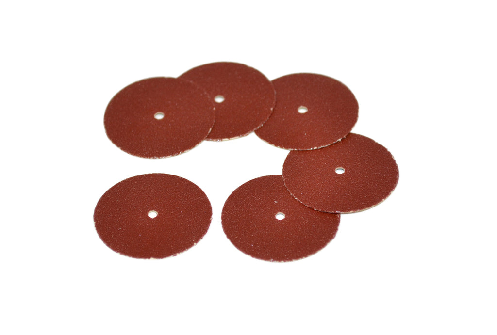 Adalox Sanding Discs, 7/8" Diameter, Medium Grit, Aluminum Oxide, Pin Hole Center, Item No. 10.01104