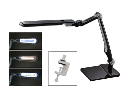 Black LED Double-Reach Lamp with Clamp, Item No. 13.127