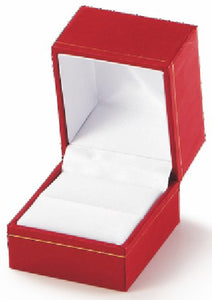 Classic Leatherette-look Ring boxes Black Box of 24