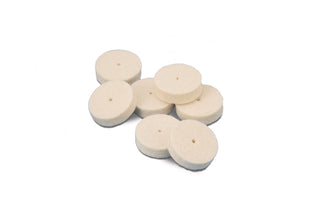 Miniature Square Edge Felt Wheels 1" x 1/4" Soft, Item No. 17.381