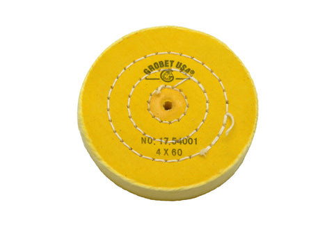 Yellow Chemkote Buff, 4" x 60 Ply, Shellac Center, Item No. 17.54001