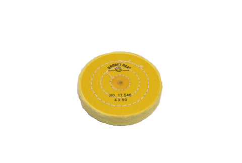Yellow Chemkote Buff, 4" x 50 Ply, Shellac Center, Item No. 17.540