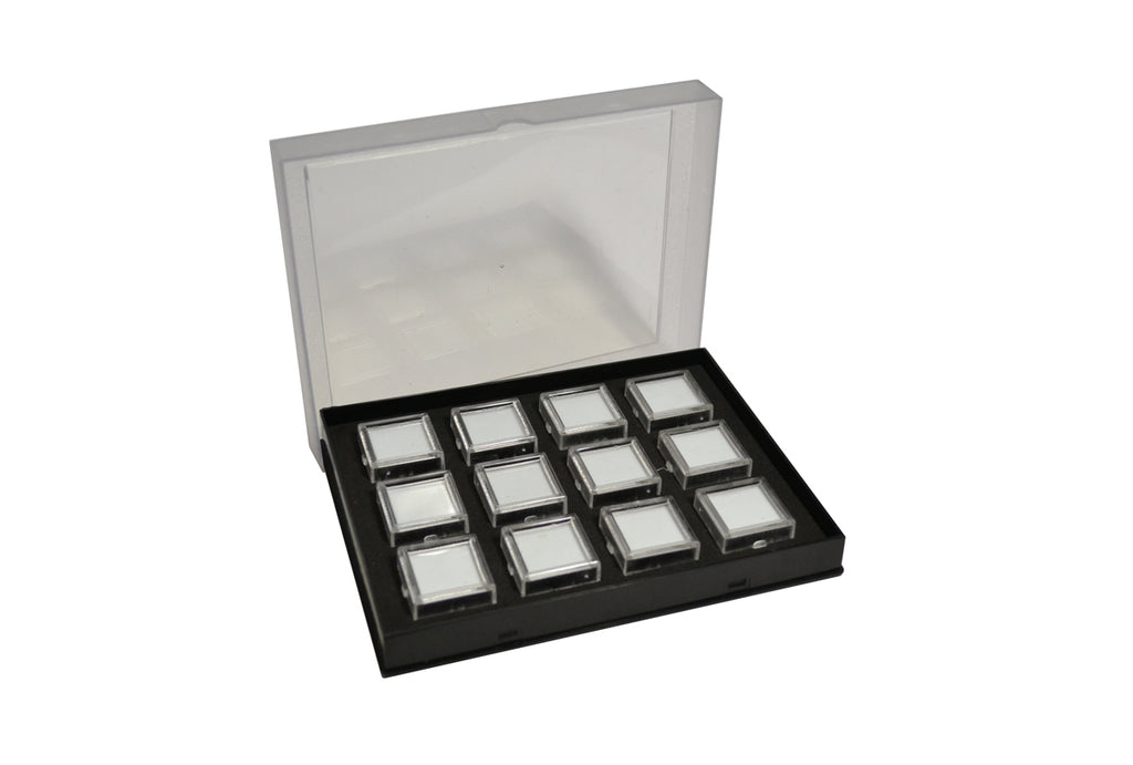 Gem Tray with 12 Boxes, Black, Item No. 61.462