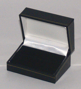 Classic Leatherette-look Double Ring boxes Box of 24