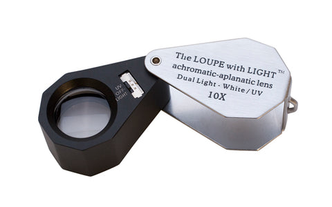 LED/UV LIGHTED LOUPE- 10 X, 21MM