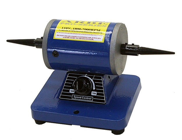 DUST COLLECTOR JEWELRY POLISHER WITH 1/2 HORSEPOWER DOUBLE SPINDLE
